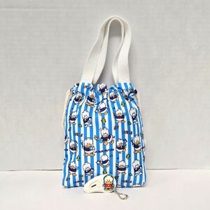 Handmade Pekkle Blue and White Drawstring Bag and Mini Box Cutter